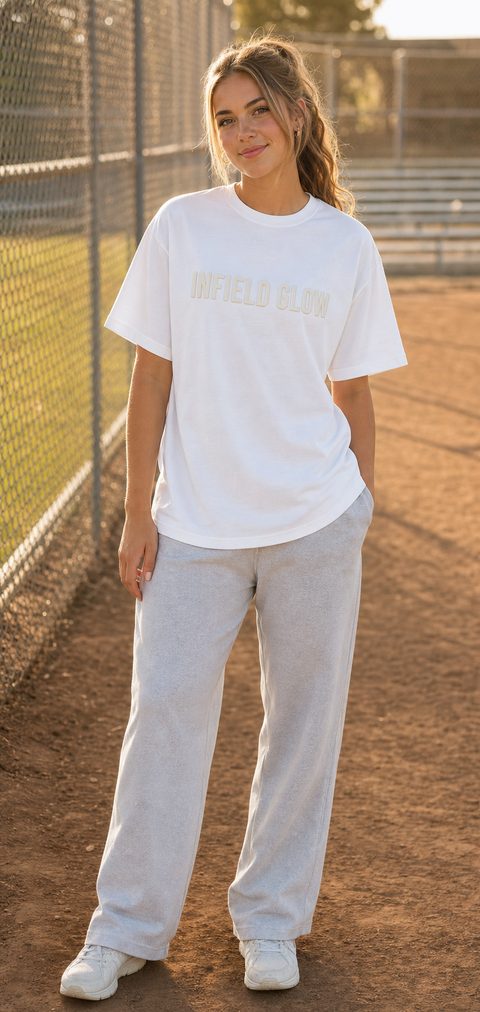 Infield Glow Heavyweight Tee in White